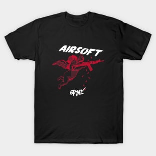 Airsoft Family - Angel with machine gun T-Shirt